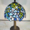 Abatjour Tiffany o Lampada Tiffany da Comodino Viola Azzurra Verde