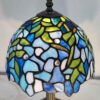 Abatjour Tiffany o Lampada Tiffany da Comodino Viola Azzurra Verde
