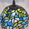 Abatjour Tiffany o Lampada Tiffany da Comodino Viola Azzurra Verde