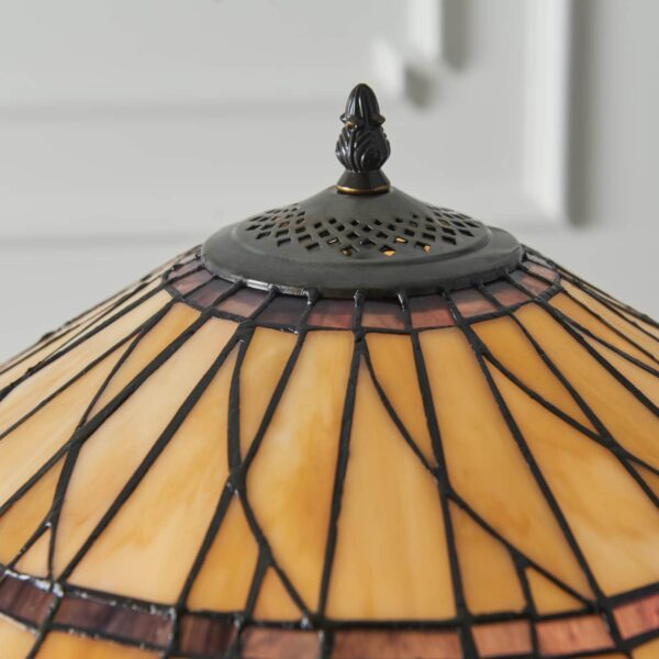 Lampada da Tavolo Stile Tiffany con Fiori, Autunnale, Vintage