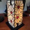 Lampada da Tavolo Tiffany Rettangolare con Fiori 2