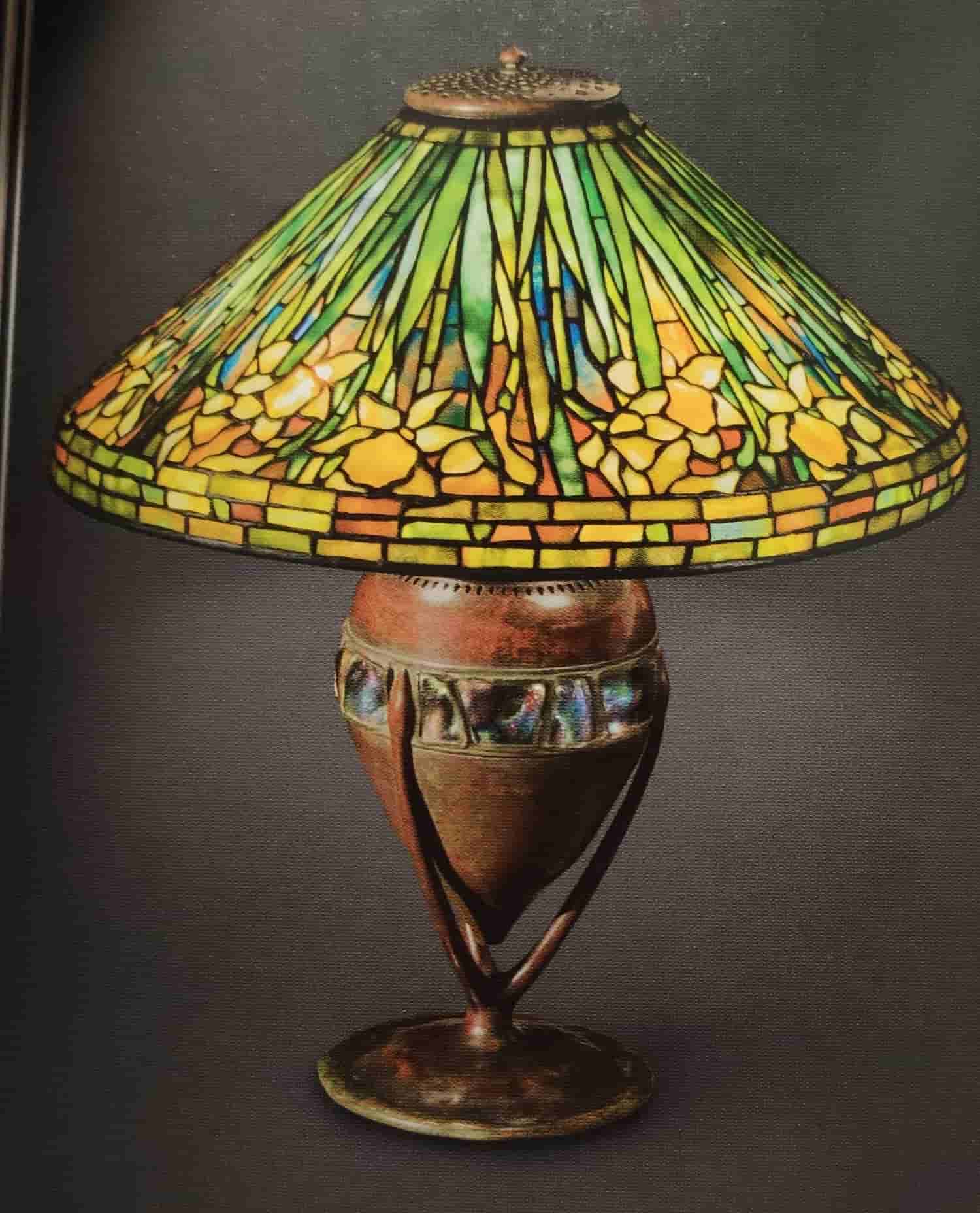 lampada da tavolo tiffany daffodil originale 1