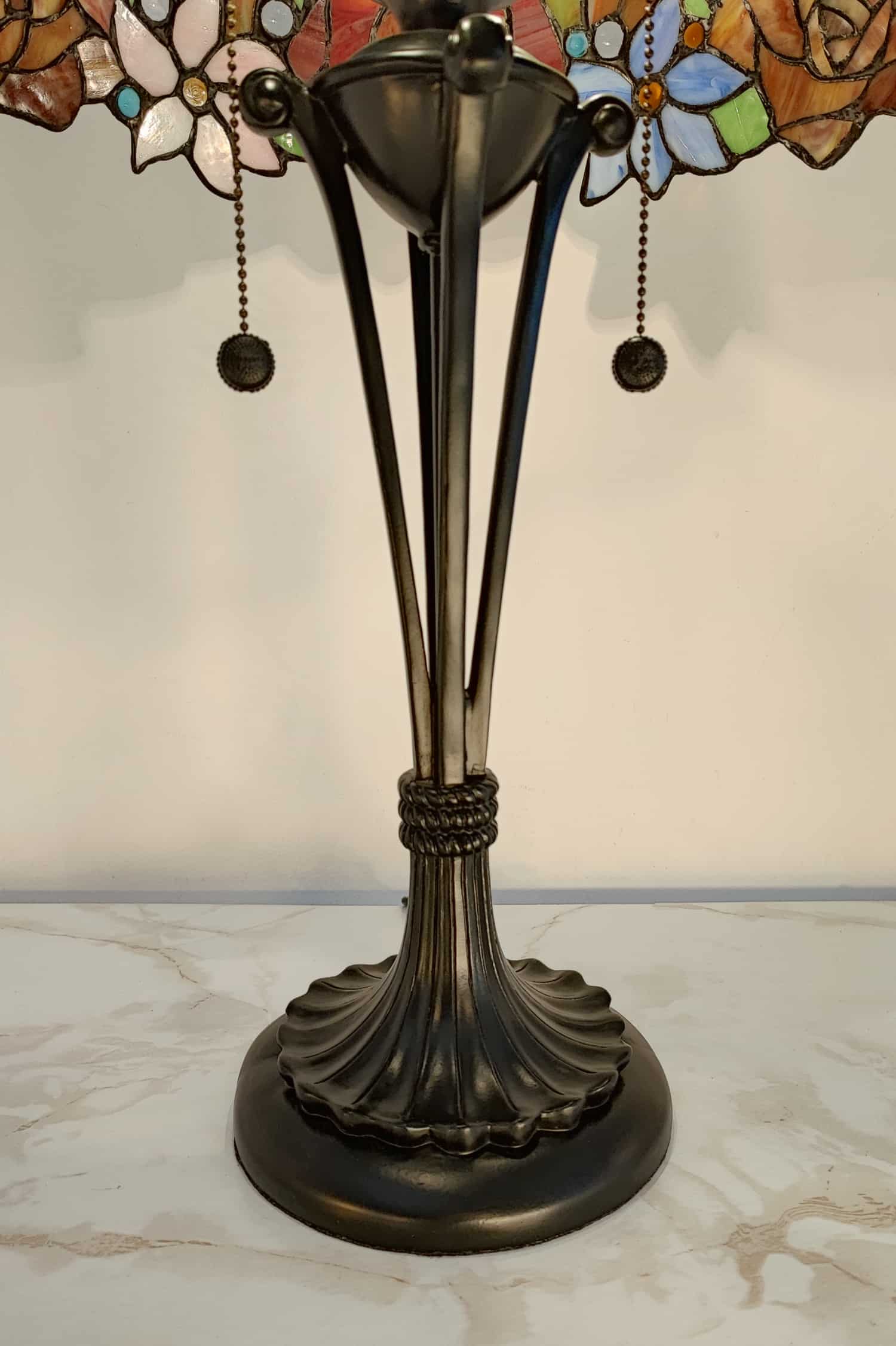 Lampada da Tavolo Tiffany con Fiori Colorati base