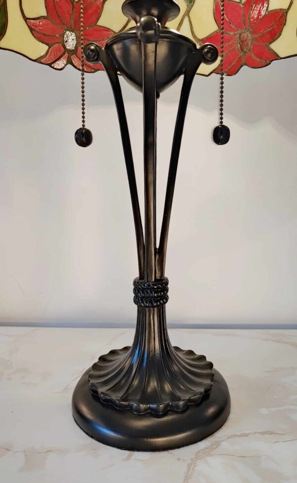Lampada da Tavolo Tiffany Floreale con Vetri Ondulati