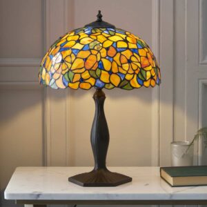 Lampada Tiffany Floreale Arancione