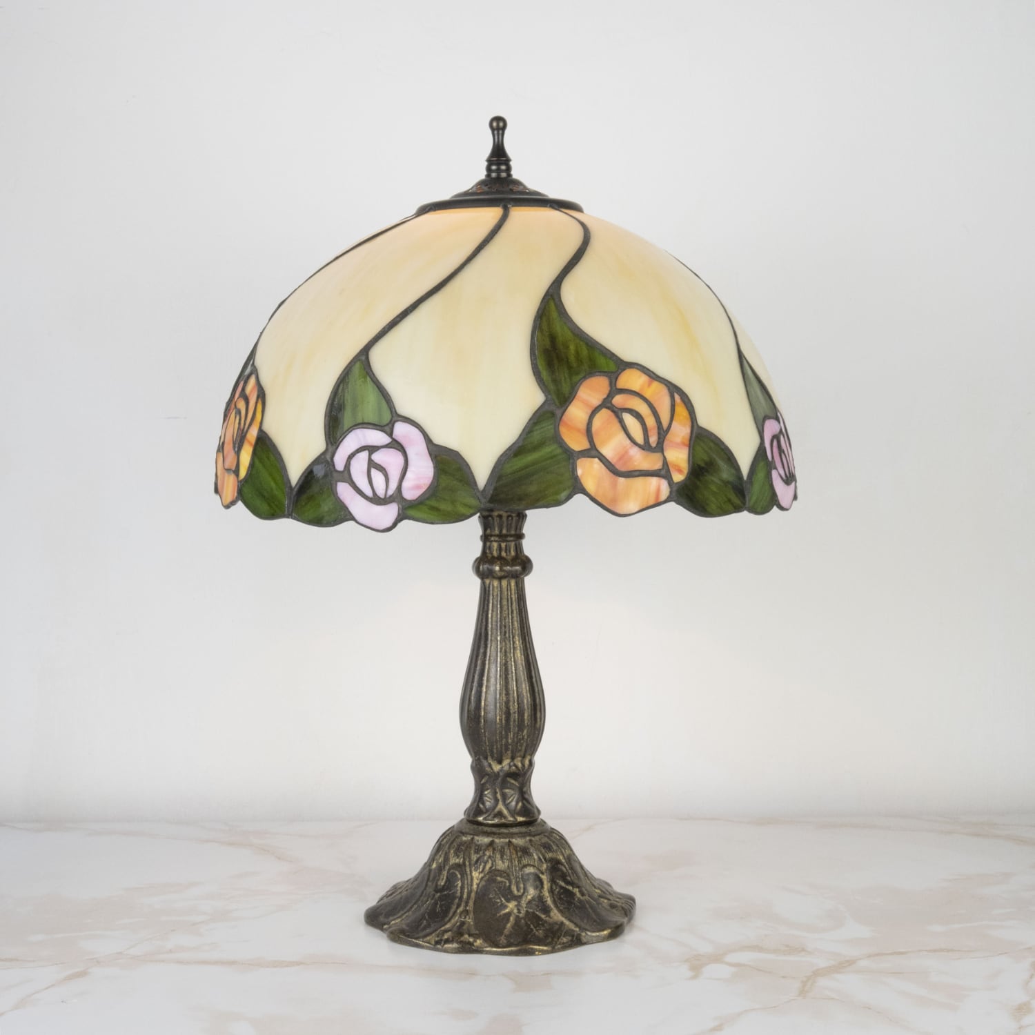 Lampada da Tavolo Tiffany Rose, 30cm 1 Lampada da Tavolo Tiffany Rose