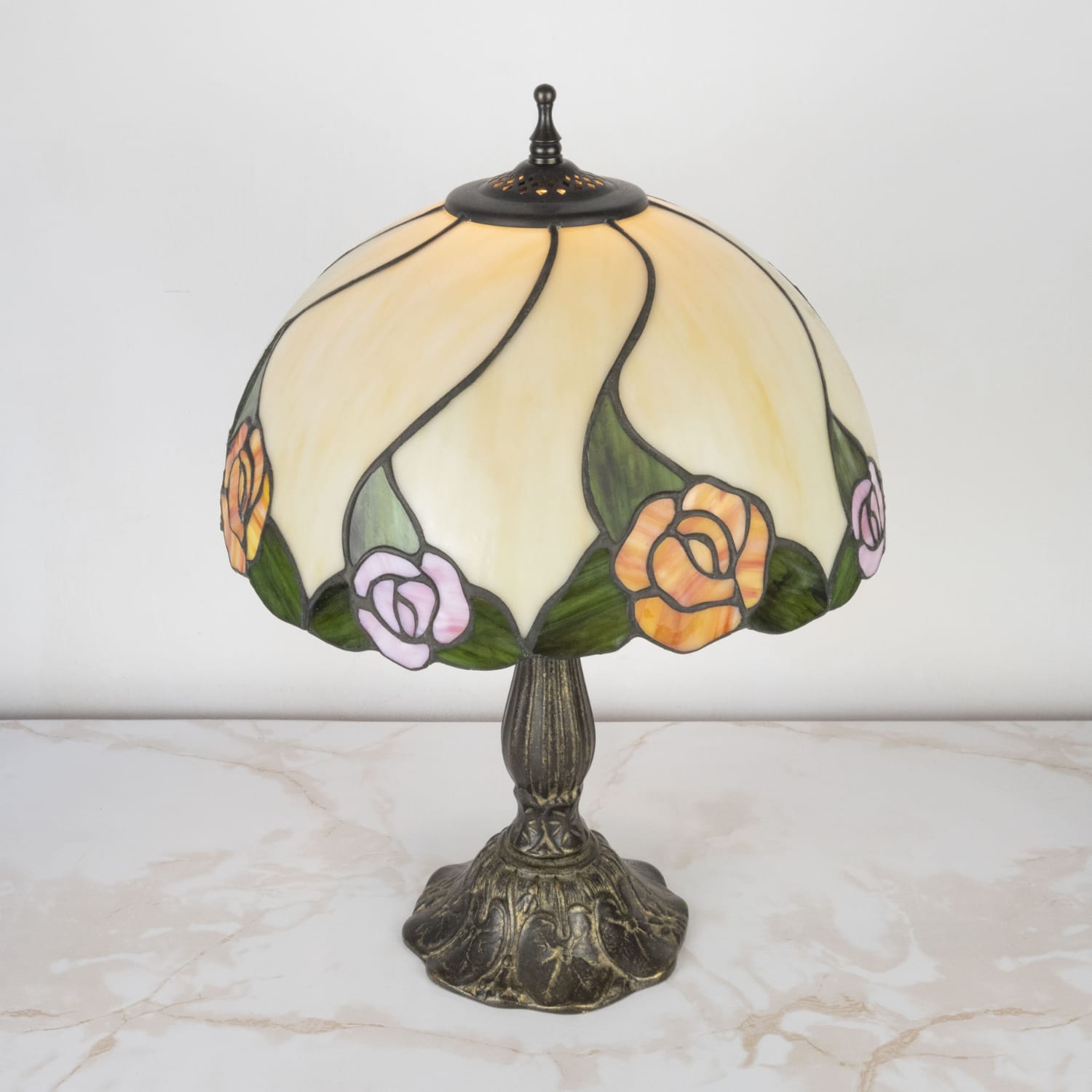 Lampada da Tavolo Tiffany Rose, 30cm 2 Lampada da Tavolo Tiffany Rose