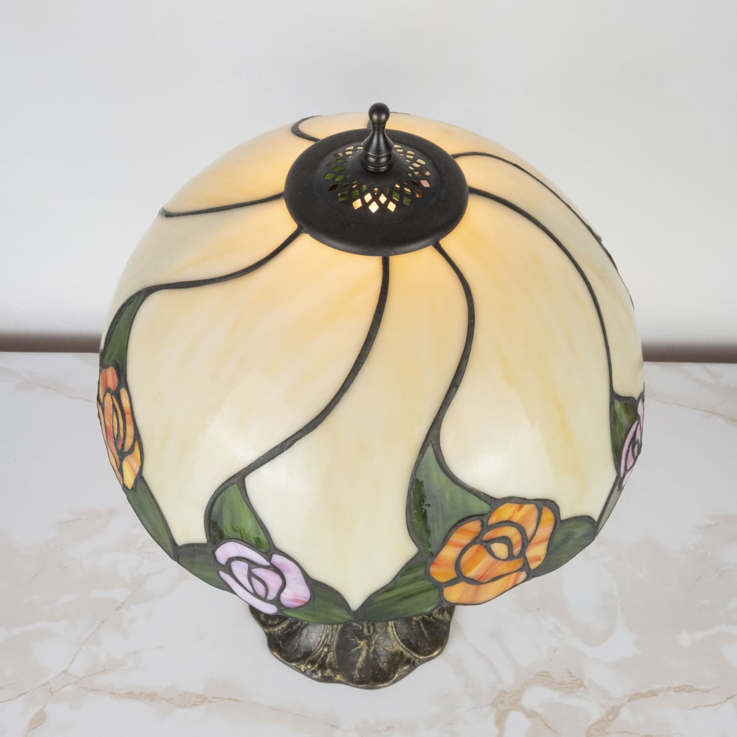 Lampada da Tavolo Tiffany Rose, 30cm 4 Lampada da Tavolo Tiffany Rose, 30cm - immagine 4