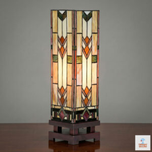 Lampada Tiffany da Tavolo a Colonna