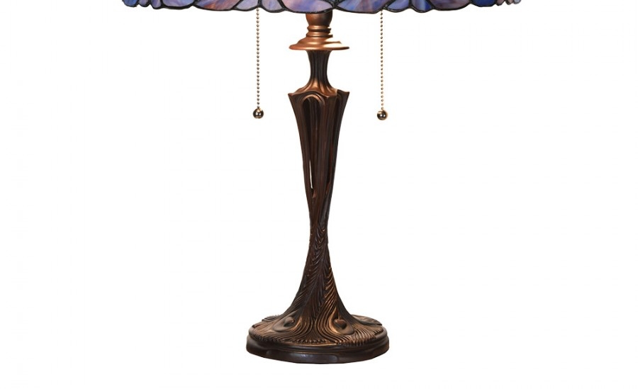 Lampada Tiffany da Tavolo Stile Classico, 40cm 6 Lampada Tiffany da Tavolo Stile Classico, base