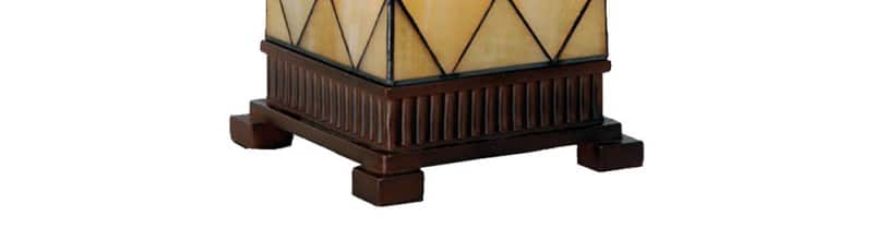 Lampada da Tavolo Tiffany Parallelepipedo Vintage, alta 45cm 5 Lampada da Tavolo Tiffany Parallelepipedo Vintage, base