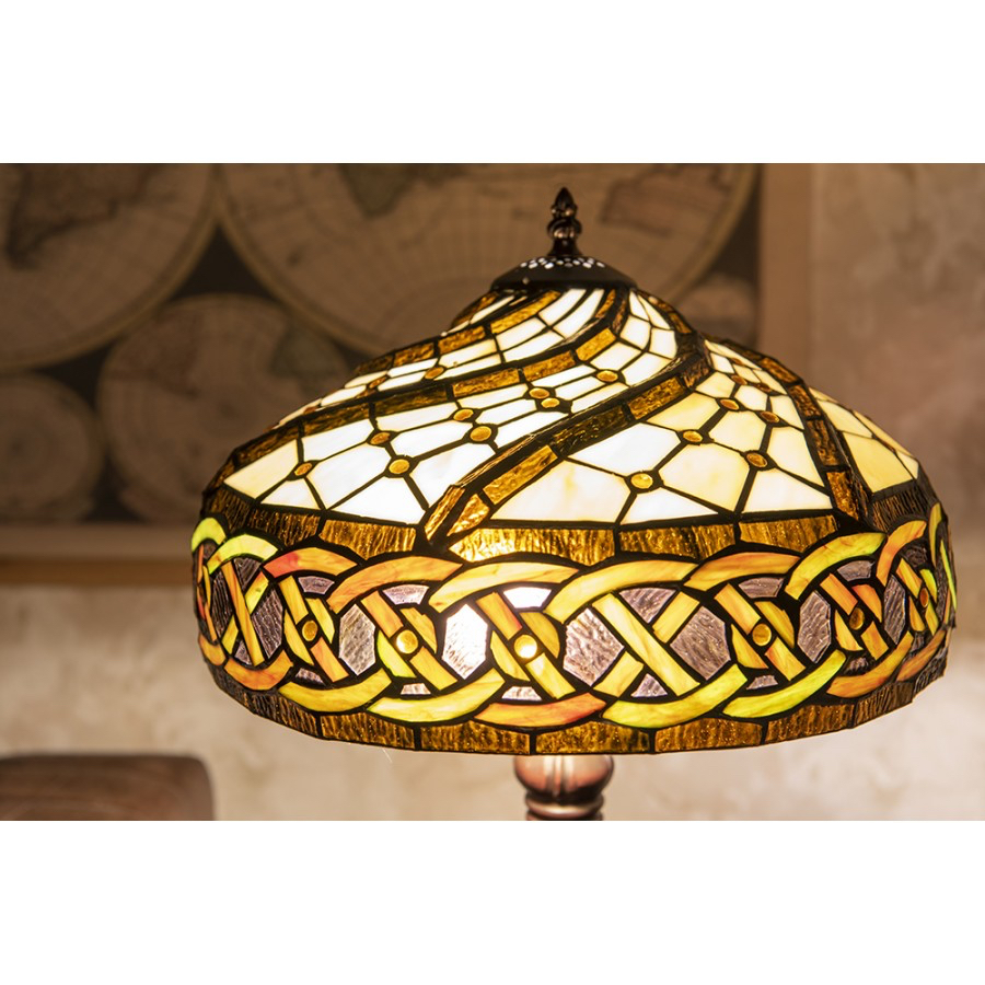 Lampada Tiffany da Tavolo in Art Nouveau Liberty, dettagli paralume tiffany
