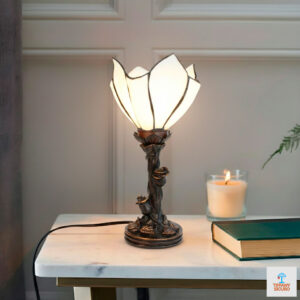 Abatjour Avorio base Floreale