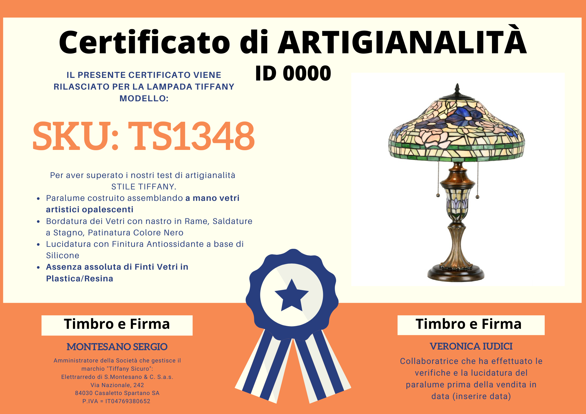 Lampada da Tavolo Tiffany Floreale Base Decorata, 46cm 8 Lampada da Tavolo Tiffany Floreale Base Decorata, certificato