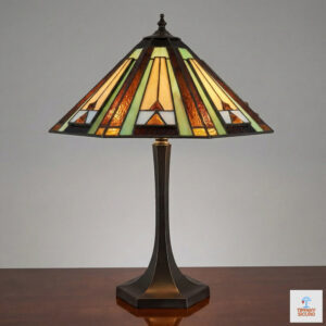 Lampada Tiffany da Tavolo Disegni Geometrici