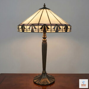 Lampada Tiffany da Tavolo in Stile Art Deco