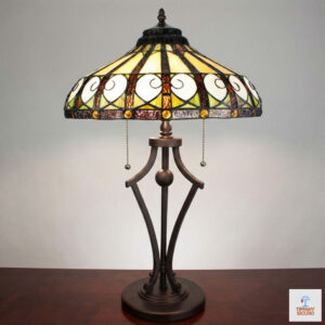 Lampada da Tavolo Tiffany Art Deco Cuori