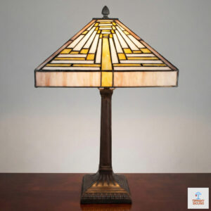 Lampada da Tavolo Tiffany Art Deco Piramide