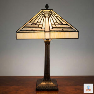 Lampada da Tavolo Tiffany Piramide Art Deco