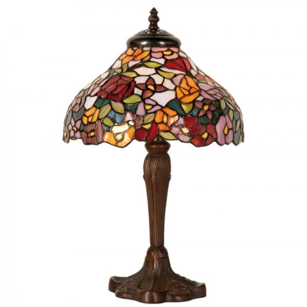 Abatjour Tiffany Fiori Colorati, 26cm 2 Abatjour Tiffany Fiori Colorati