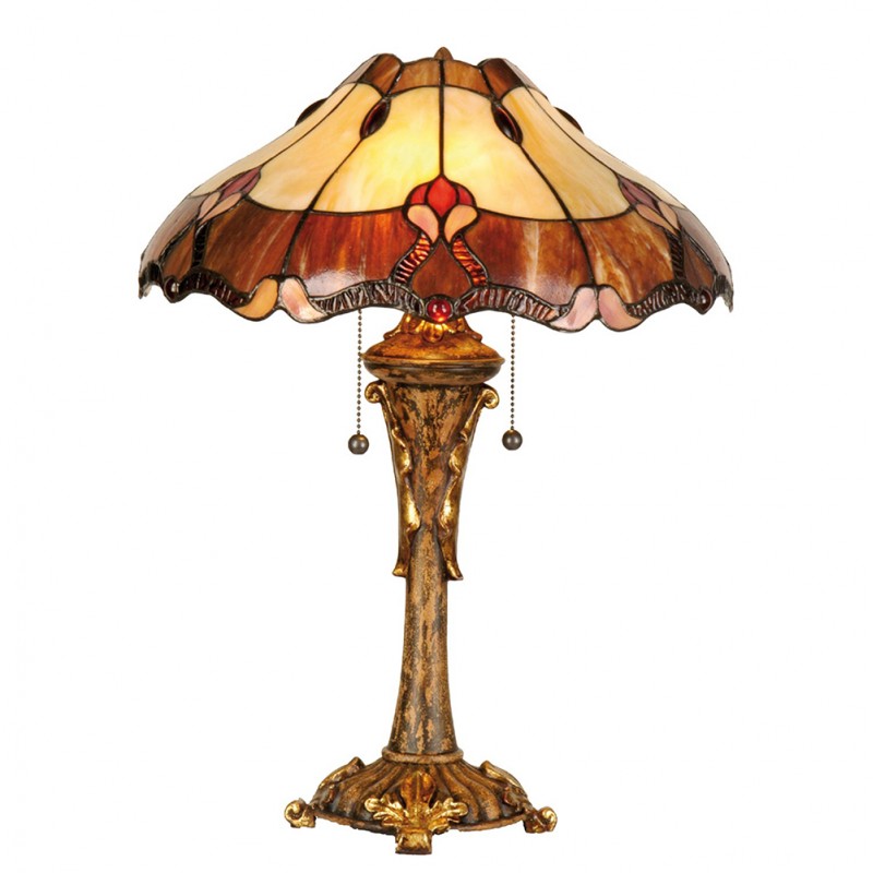 Lampada da Tavolo Tiffany Liberty Barocco, 40cm 2 Lampada da Tavolo Tiffany Liberty Barocco