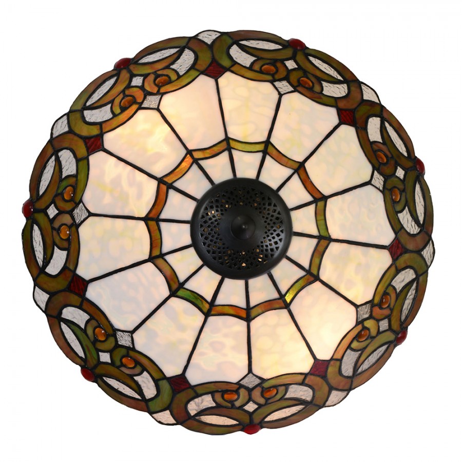 Lampada da Tavolo Tiffany Liberty Base Illuminata, 40cm 5 Lampada da Tavolo Tiffany Liberty Base Illuminata