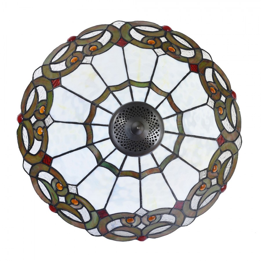 Lampada da Tavolo Tiffany Liberty Base Illuminata, 40cm 6 Lampada da Tavolo Tiffany Liberty Base Illuminata