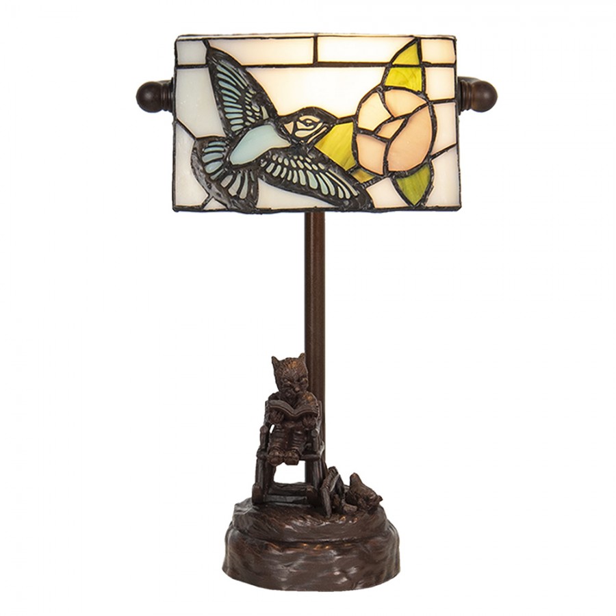 Lampada da Tavolo Tiffany Ministeriale Animali, alta 28cm 3 Lampada da Tavolo Tiffany Ministeriale Animali