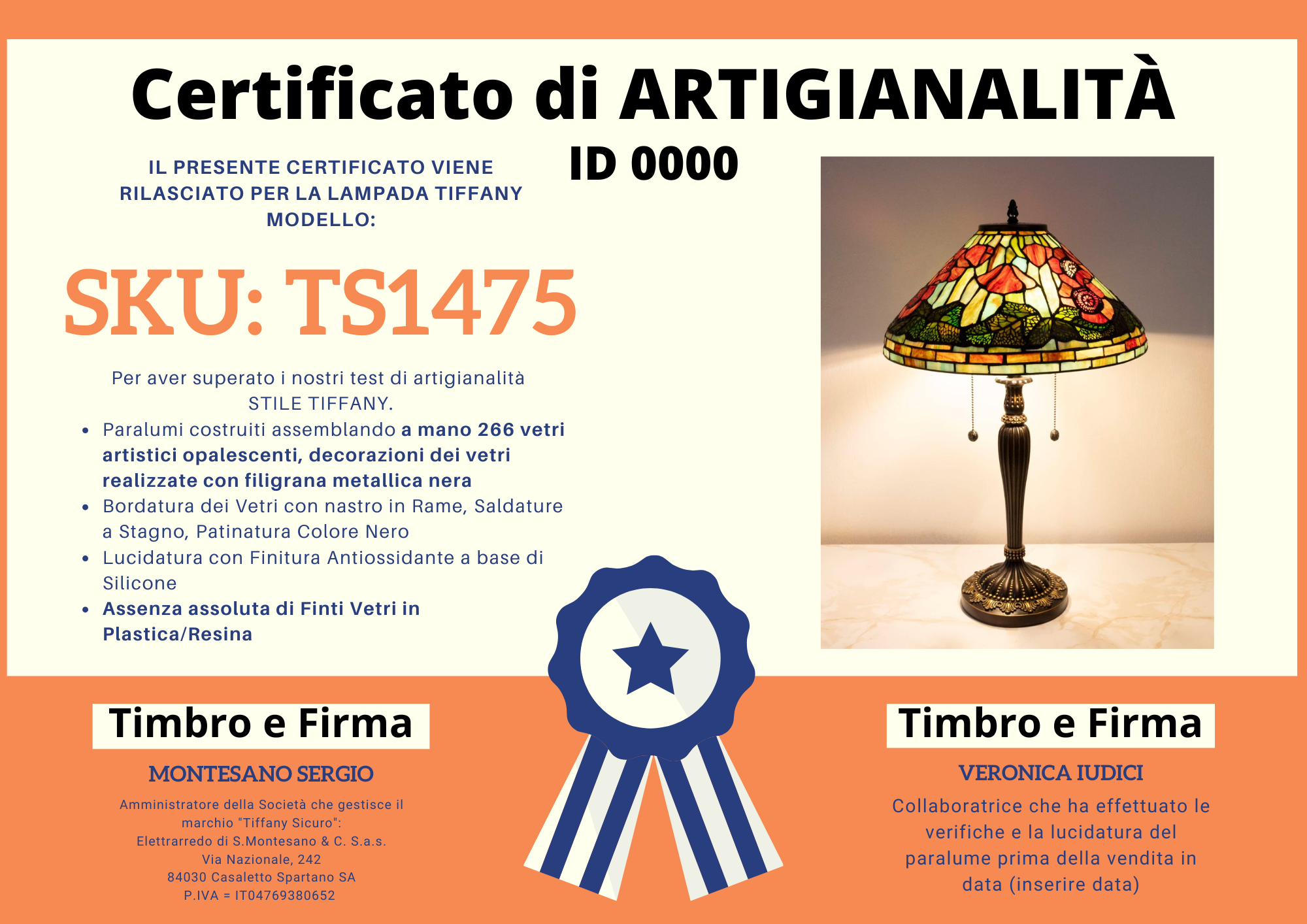 Lampada da Tavolo Tiffany Papaveri Base Vintage, 40cm 4 Lampada da Tavolo Tiffany Papaveri Base Vintage, certificato