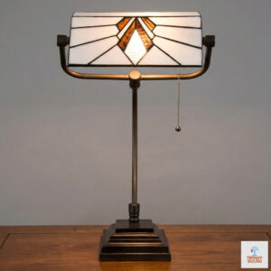 Lampada da Tavolo Tiffany Ministeriale Art Deco
