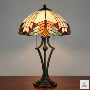 Lampada da Tavolo Tiffany Paralume Art Deco