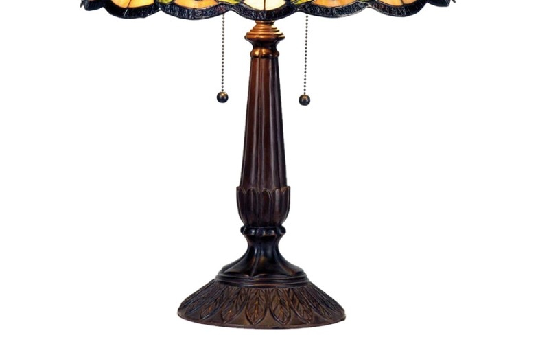 Lampada da Tavolo Tiffany Floreale con Rose, base