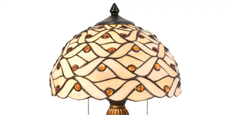Lampada da Tavolo Tiffany Onde, dettagli paralume tiffany