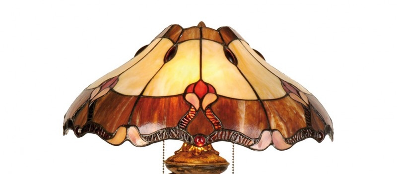 Lampada da Tavolo Tiffany Liberty Barocco, 40cm 4 Lampada da Tavolo Tiffany Liberty Barocco, paralume tiffany