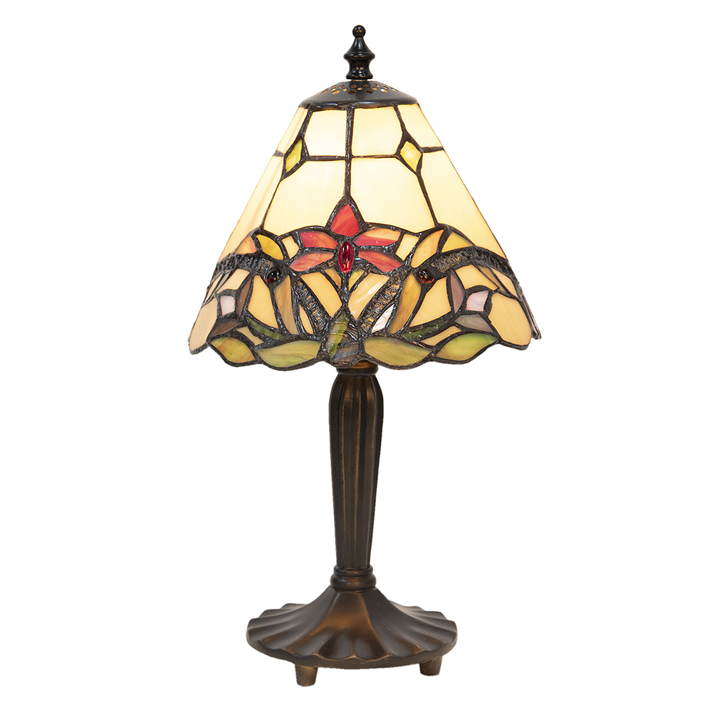 Lampada da Comodino Tiffany Autunnale, 20cm 5 Lampada da Comodino Tiffany Autunnale