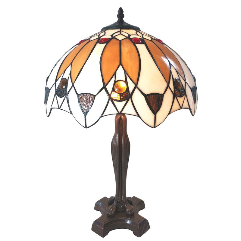Lampada da Tavolo Tiffany Stile Vintage, 41cm 2 Lampada da Tavolo Tiffany Stile Vintage