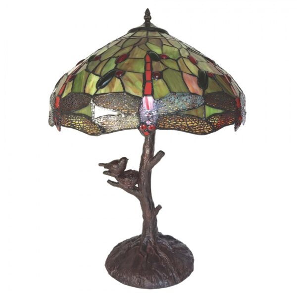 Lampada da Tavolo Tiffany Dragonfly Base Uccello