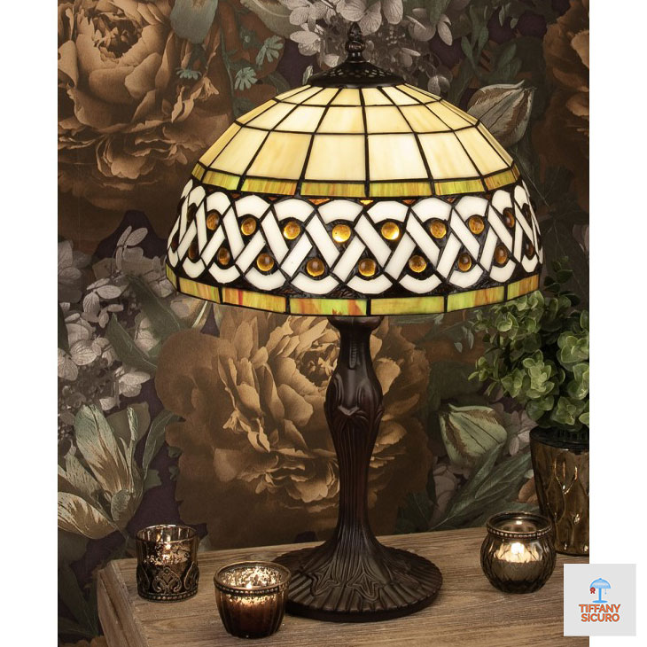 Lampada da Tavolo Tiffany Liberty Classica, 31cm 1 Lampada da Tavolo Tiffany Liberty Classica