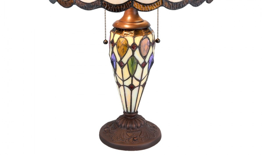 Lampada da Tavolo Tiffany Gocce Colorate, 40cm 8 Lampada da Tavolo Tiffany Gocce Colorate, base
