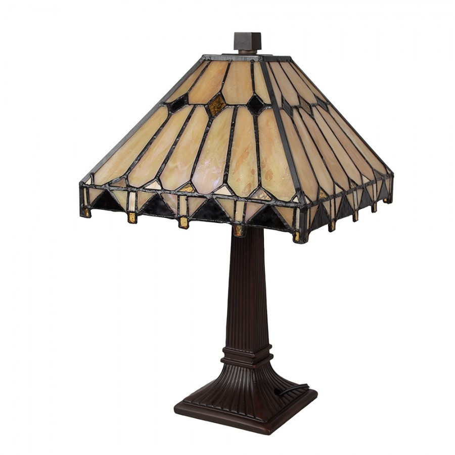 Lampada da Tavolo Tiffany in Stile Classico Art Deco, dettagli