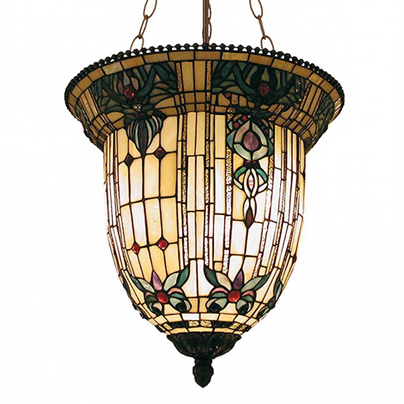 Lampadario Tiffany Art Nouveau, dettagli