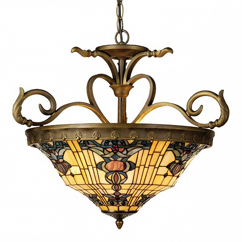 Lampadario Tiffany Antico, 56cm 2 Lampadario Tiffany Antico