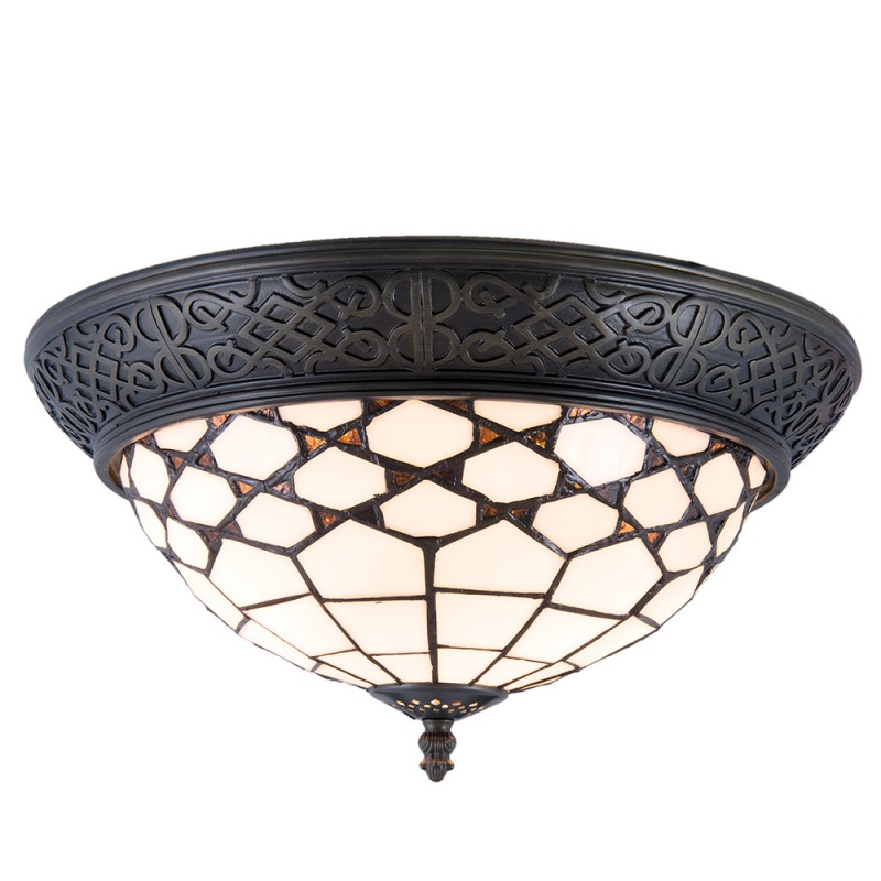 Plafoniera Tiffany in Stile Art Deco, 38cm 2 Plafoniera Tiffany in Stile Art Deco