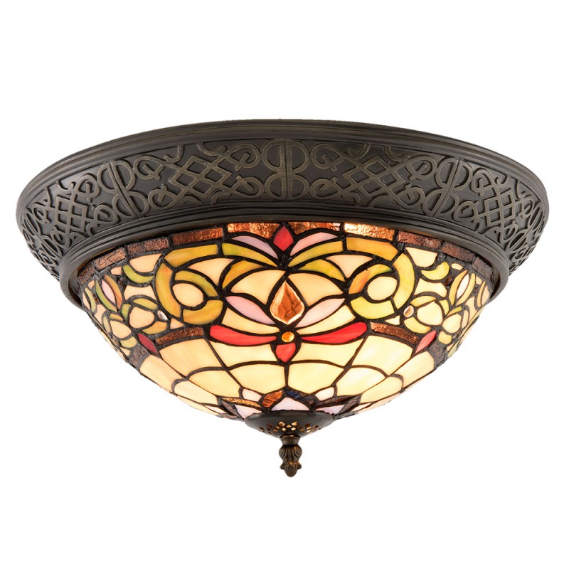 Plafoniera Tiffany in Stile Liberty, 38cm 2 Plafoniera Tiffany in Stile Liberty