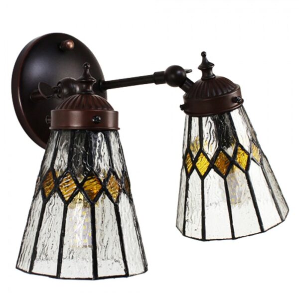 Applique Tiffany Doppia Luce Rombi