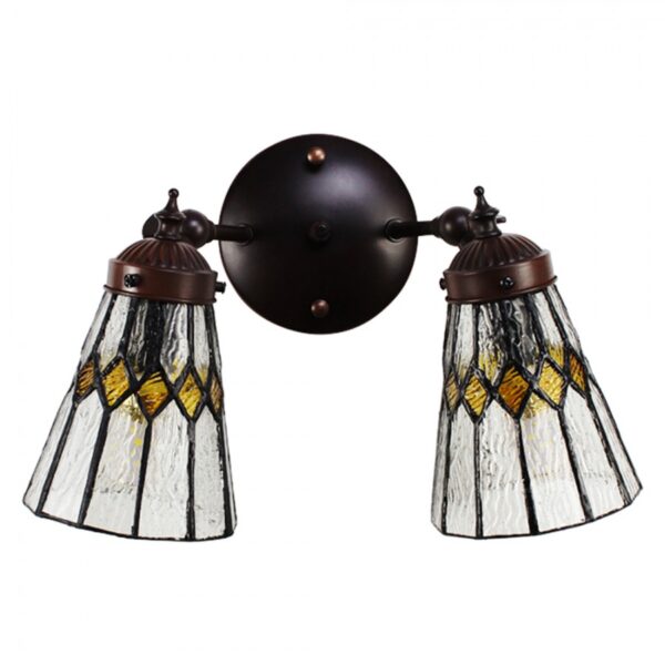 Applique Tiffany Doppia Luce Rombi