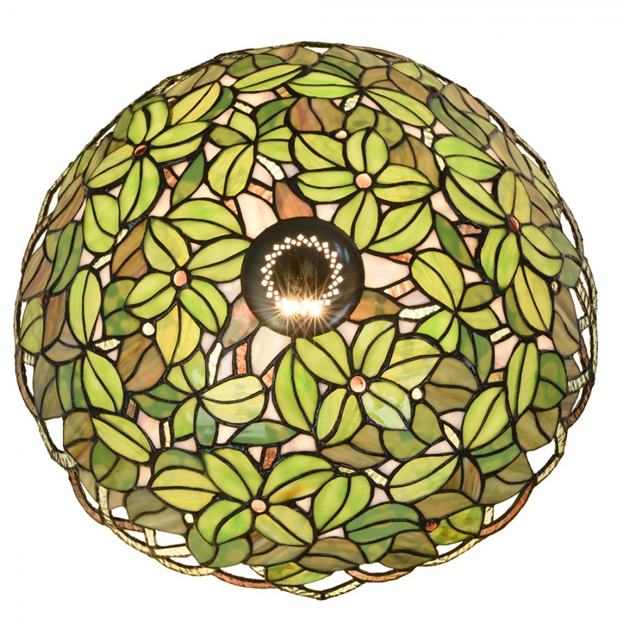 Plafoniera Stile Tiffany Fiori. dettagli