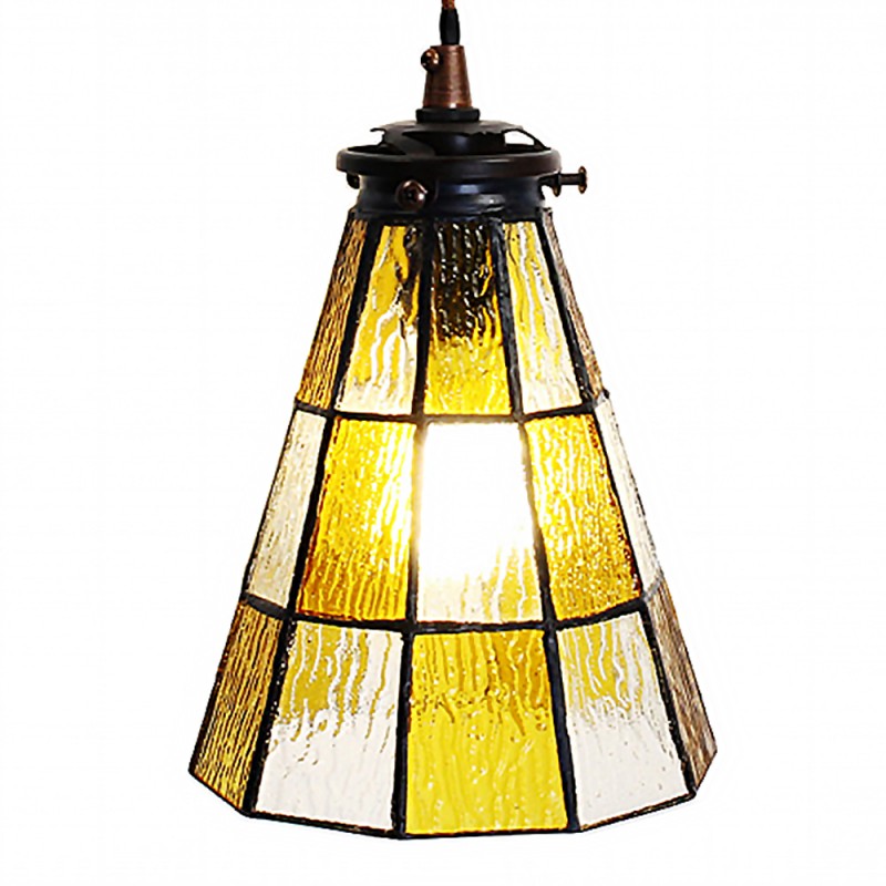 Lampada Stile Tiffany a Sospensione Vintage, 15cm 2 Lampada Stile Tiffany a Sospensione Vintage