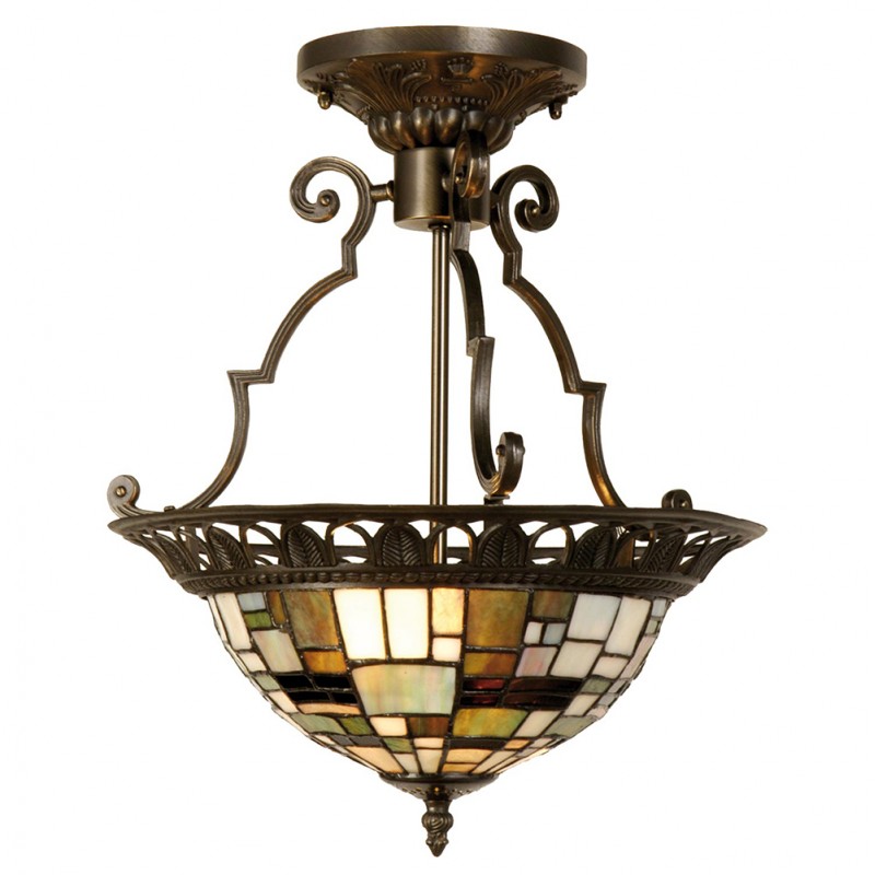 Lampadario Tiffany Stile Geometrico, dettagli
