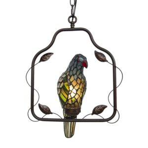 Lampadario Tiffany Pappagallo